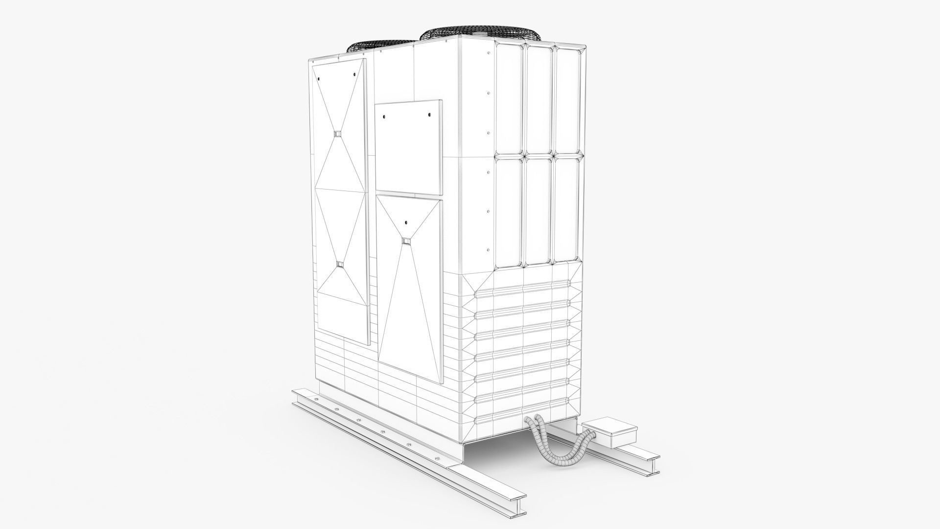 Air Conditioner 04 Low-poly 3D model_9