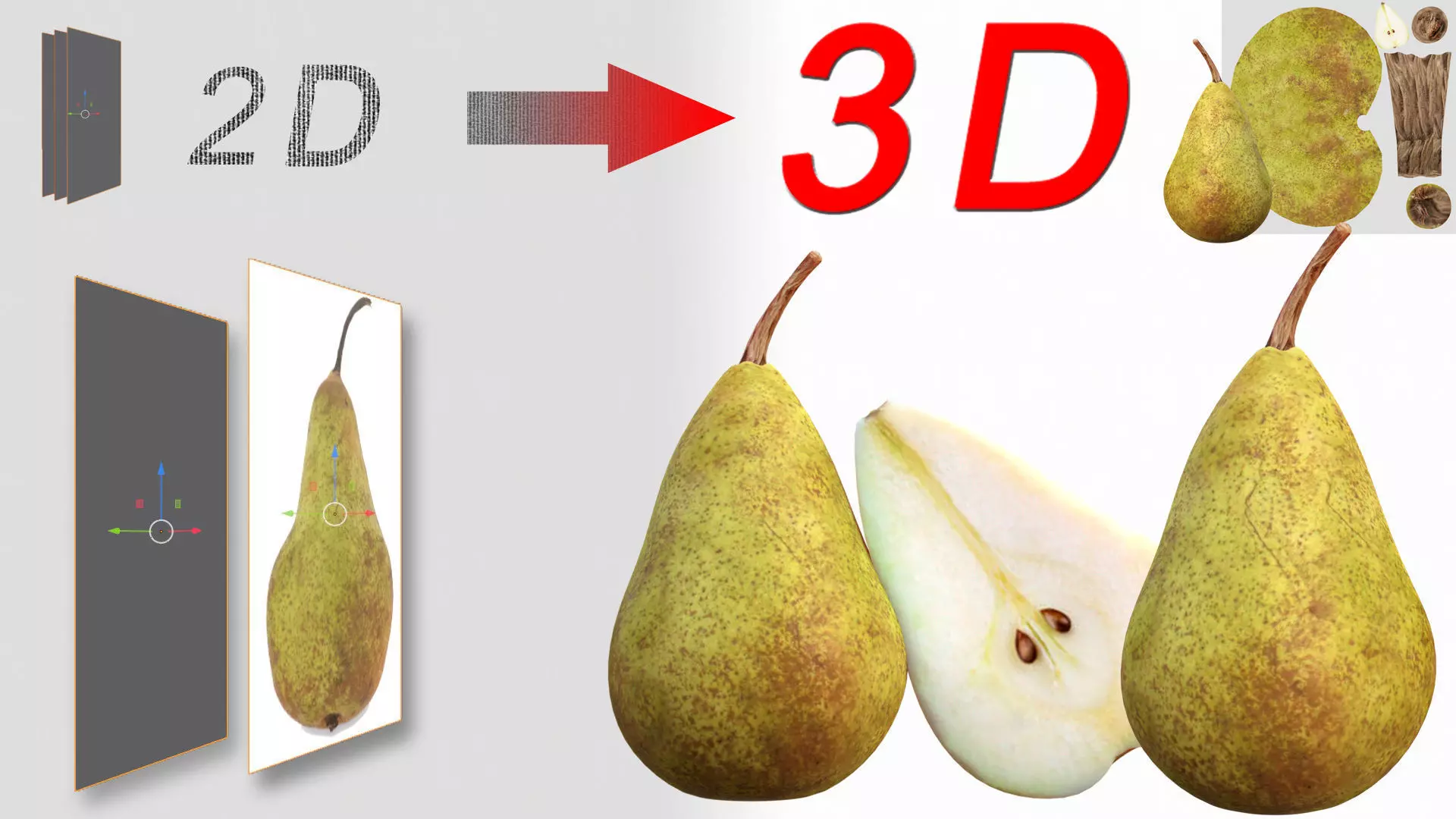 Pear Free Sample from Youtube Free low-poly 3D model