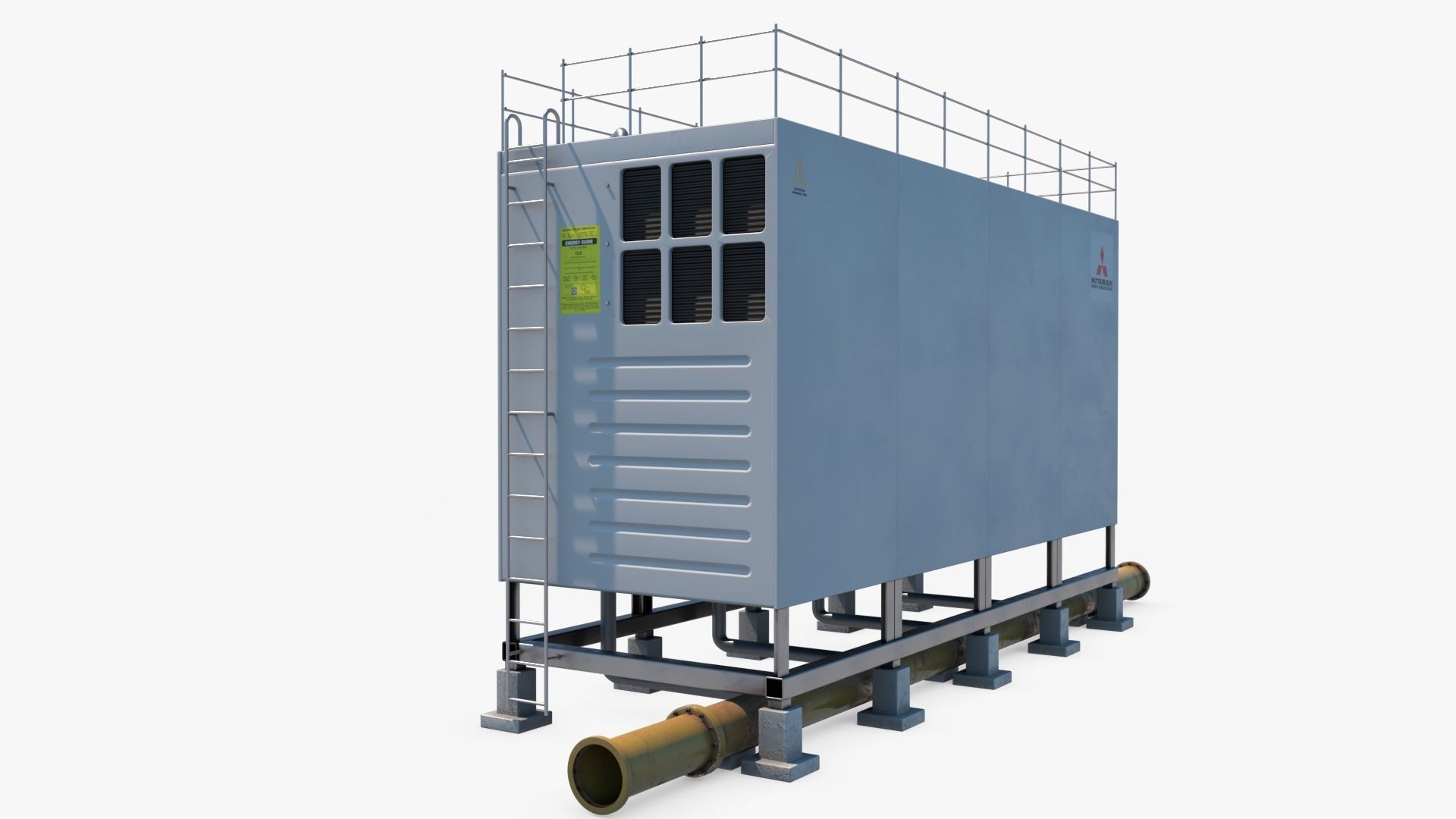 Air Conditioner 06 Low-poly 3D model_7