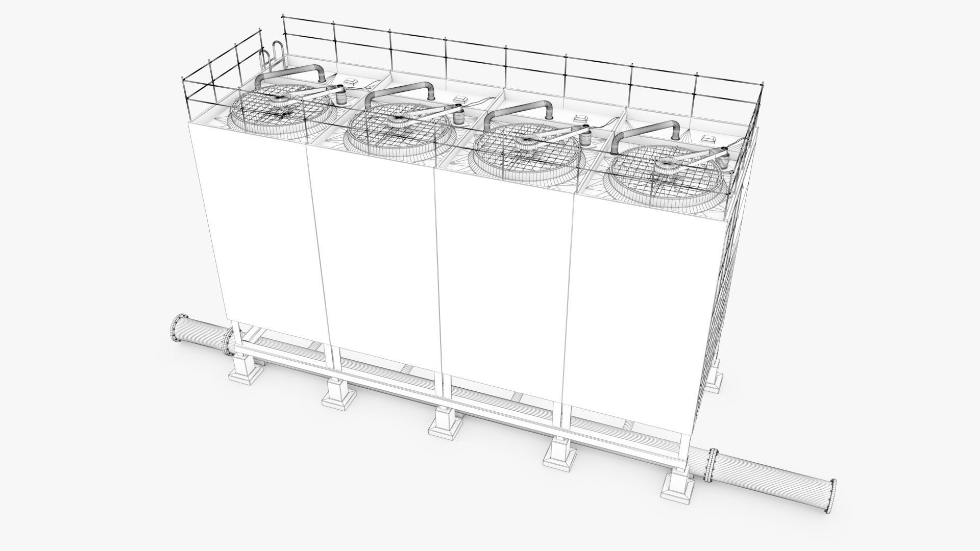 Air Conditioner 06 Low-poly 3D model_10