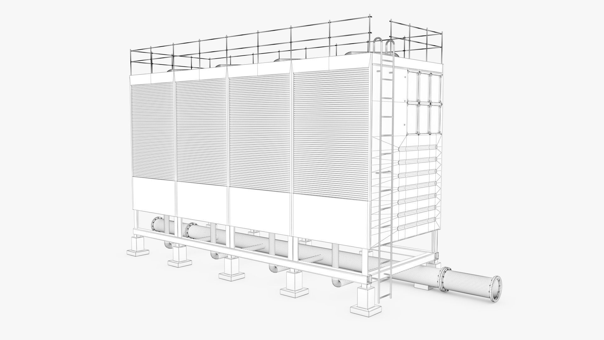 Air Conditioner 06 Low-poly 3D model_12