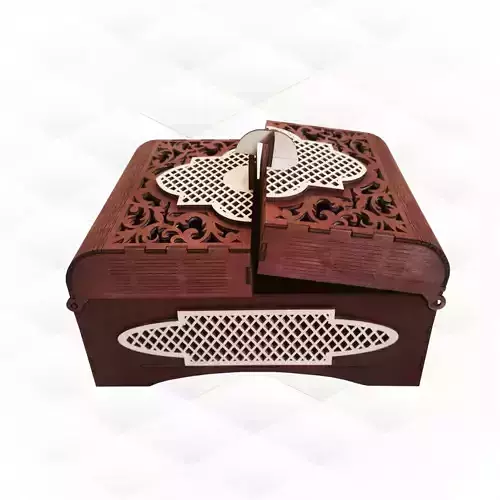 Gift jewelry box digital pattern for laser cut 3D print model