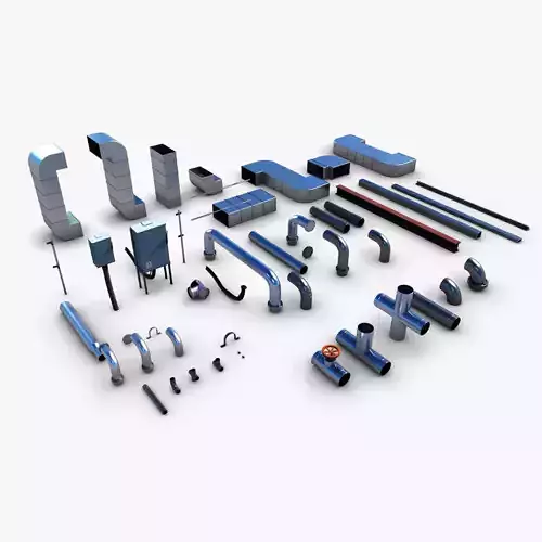 Roof Pipe Tile Low-poly 3D model