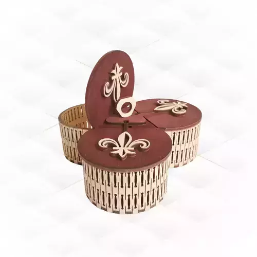Small jewelry box laser cutting design