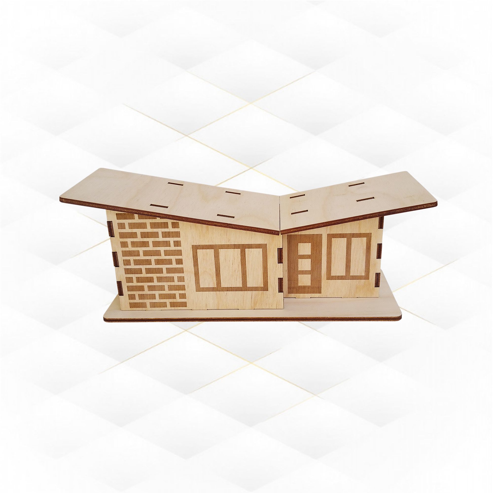 Christmas Glitter Houses svg design laser cut 3D print model_7