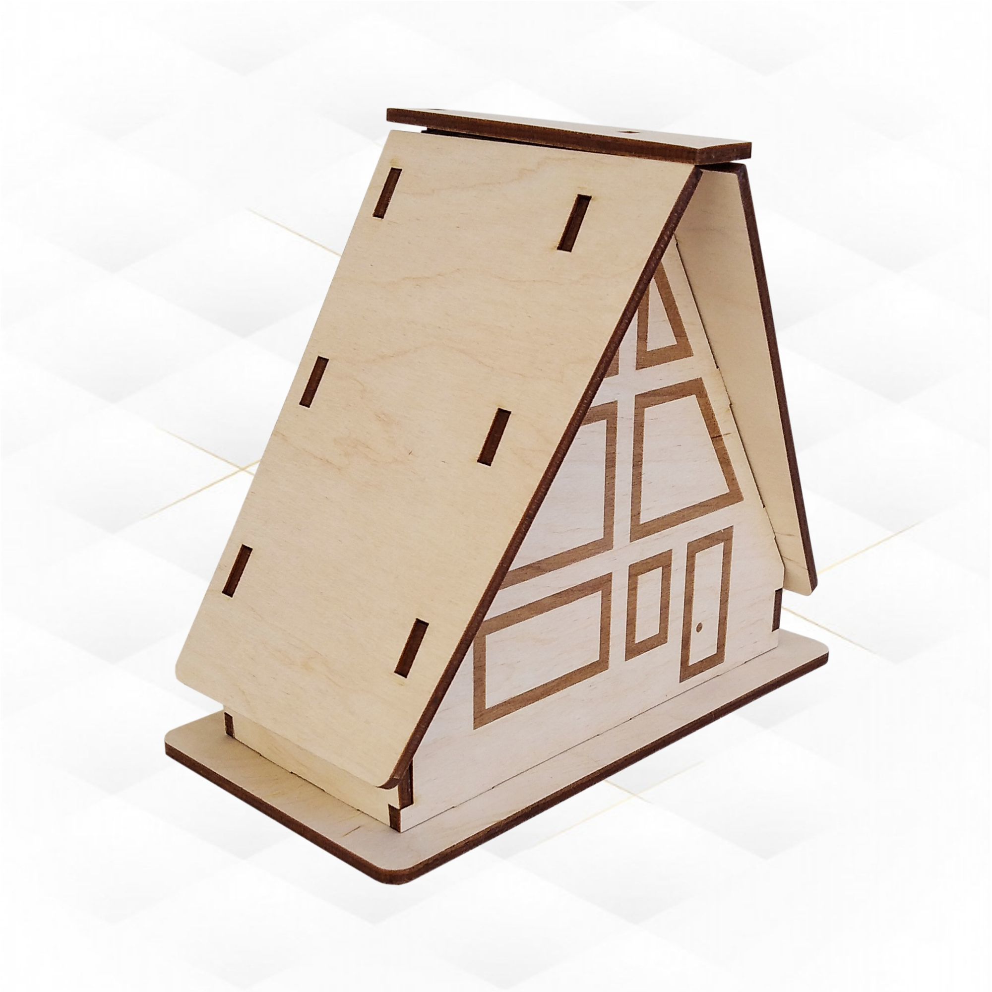 Christmas Glitter Houses svg design laser cut 3D print model_5