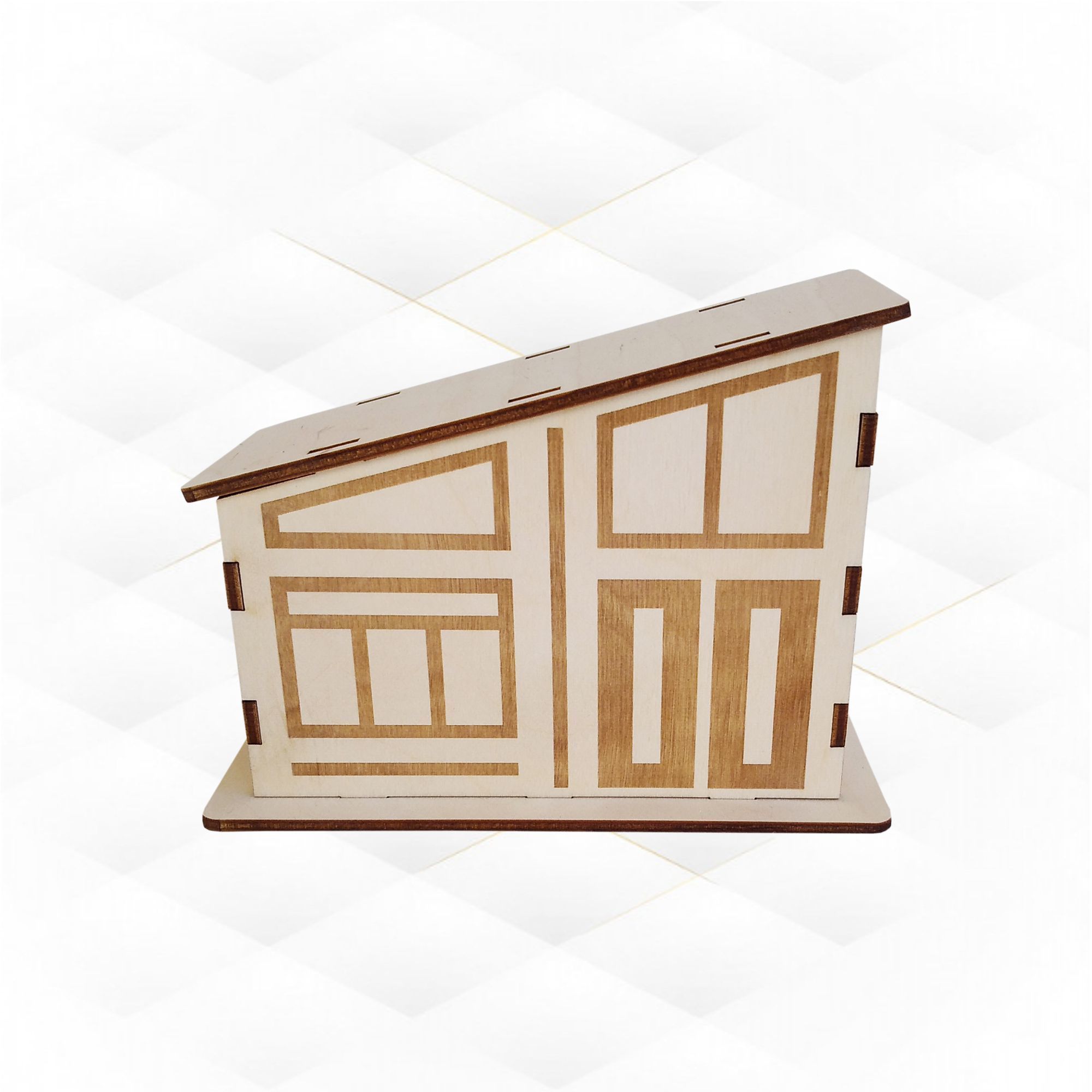 Christmas Glitter Houses svg design laser cut 3D print model_9