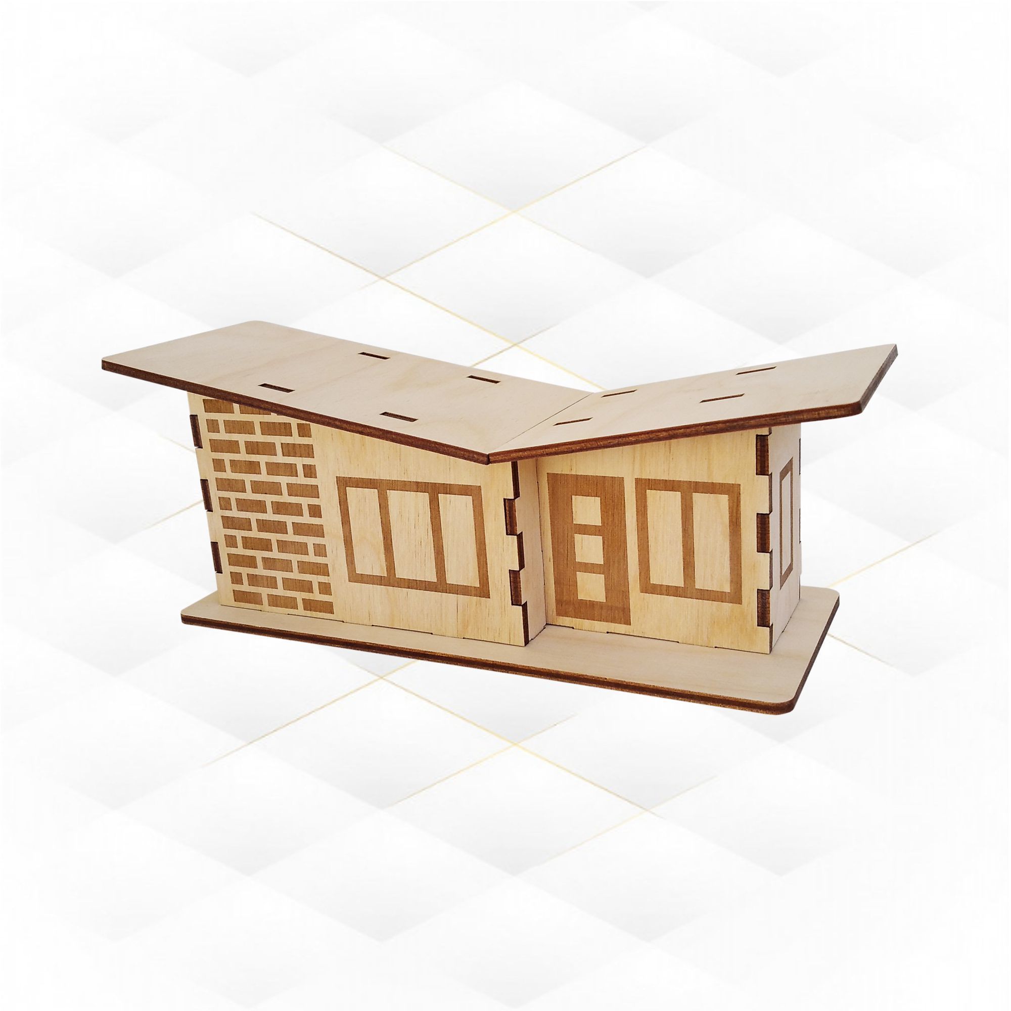 Christmas Glitter Houses svg design laser cut 3D print model_6