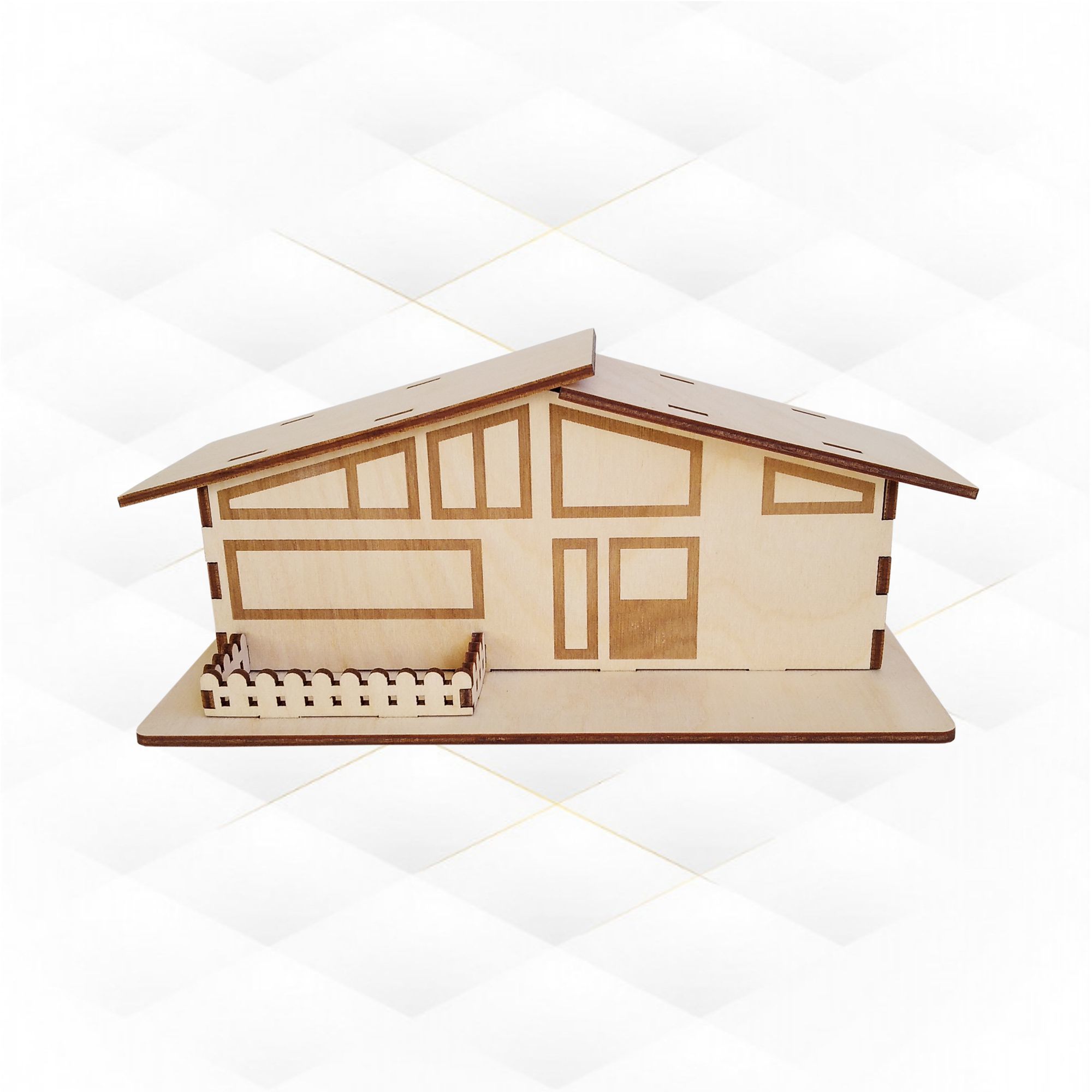 Christmas Glitter Houses svg design laser cut 3D print model_5