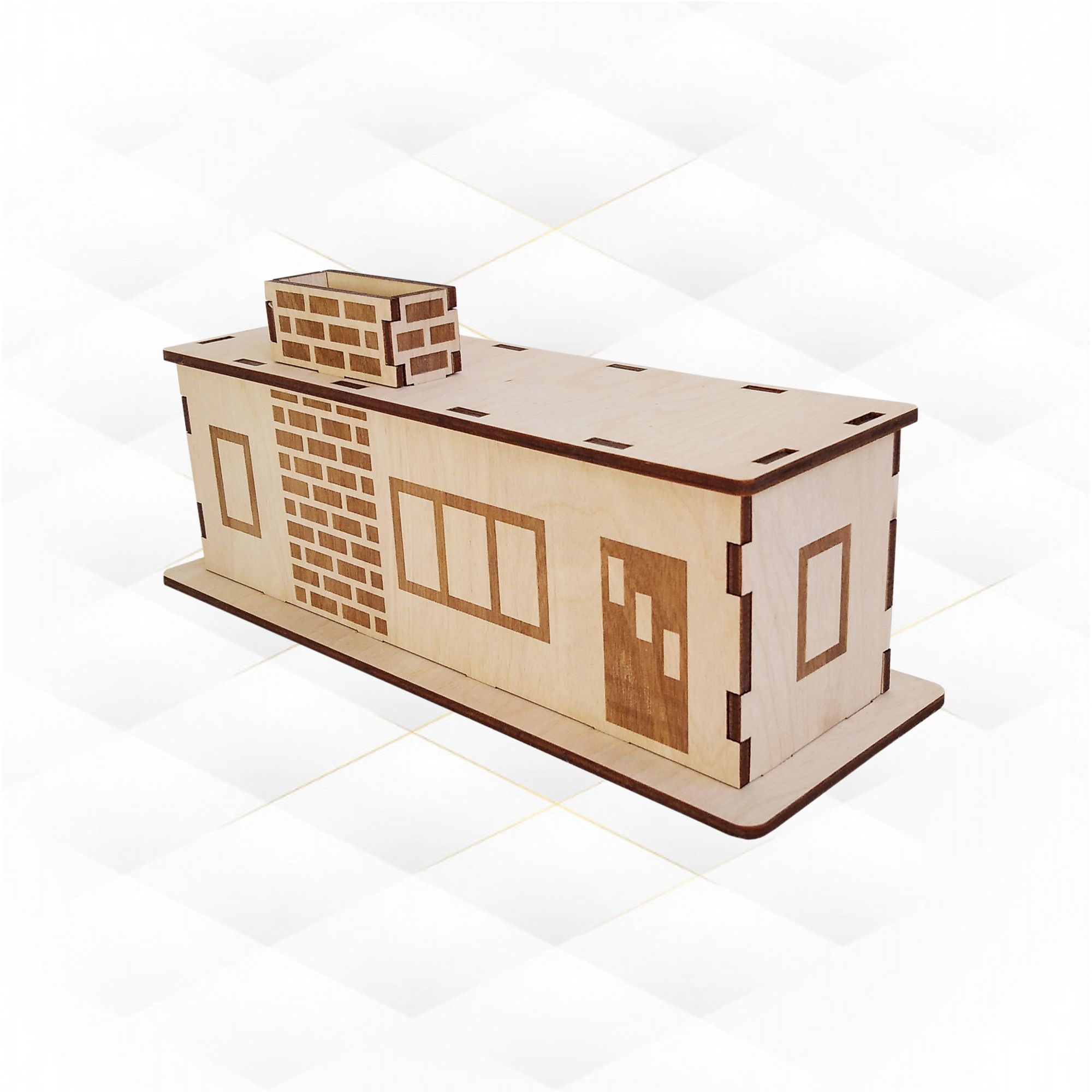 Christmas Glitter Houses svg design laser cut 3D print model_7