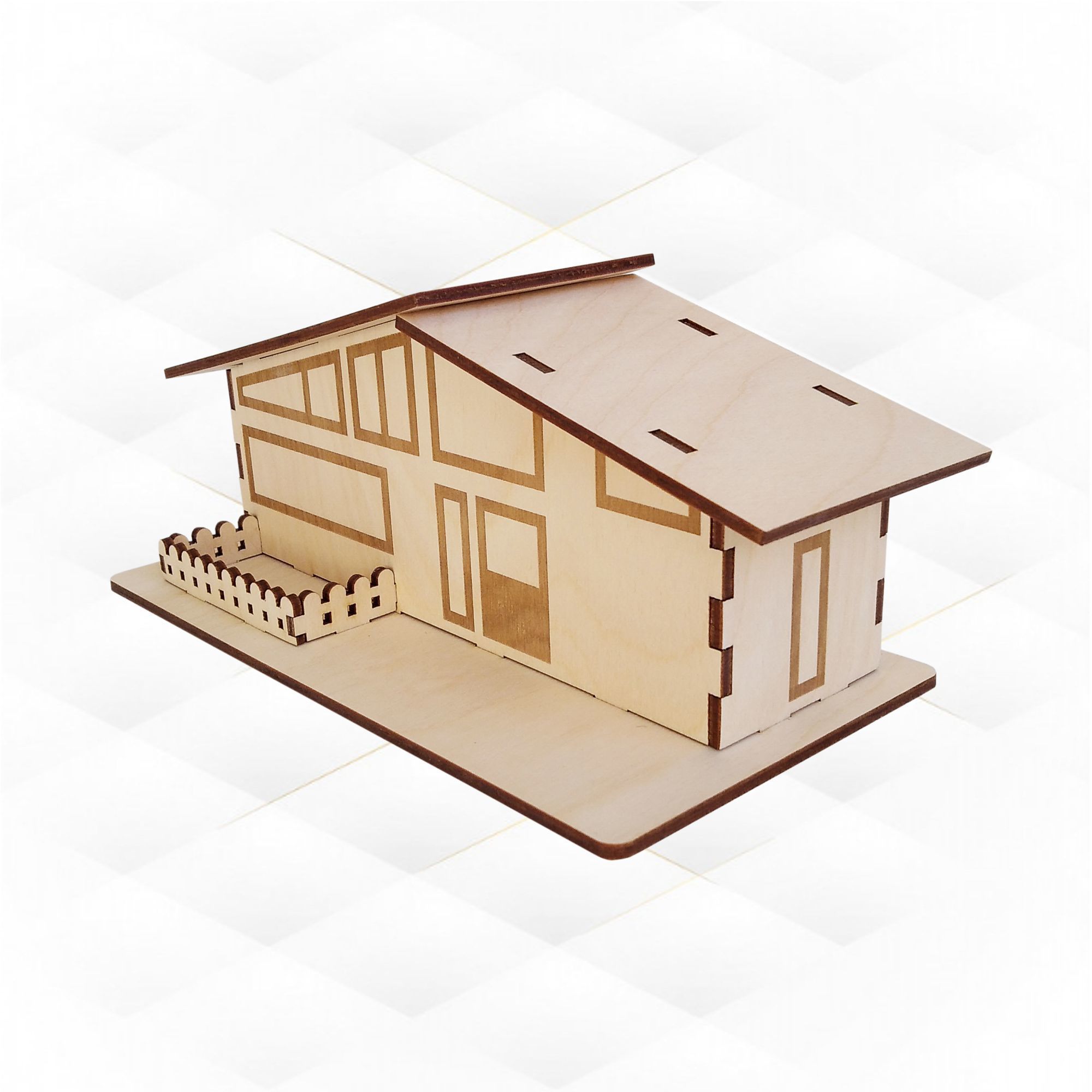 Christmas Glitter Houses svg design laser cut 3D print model_4