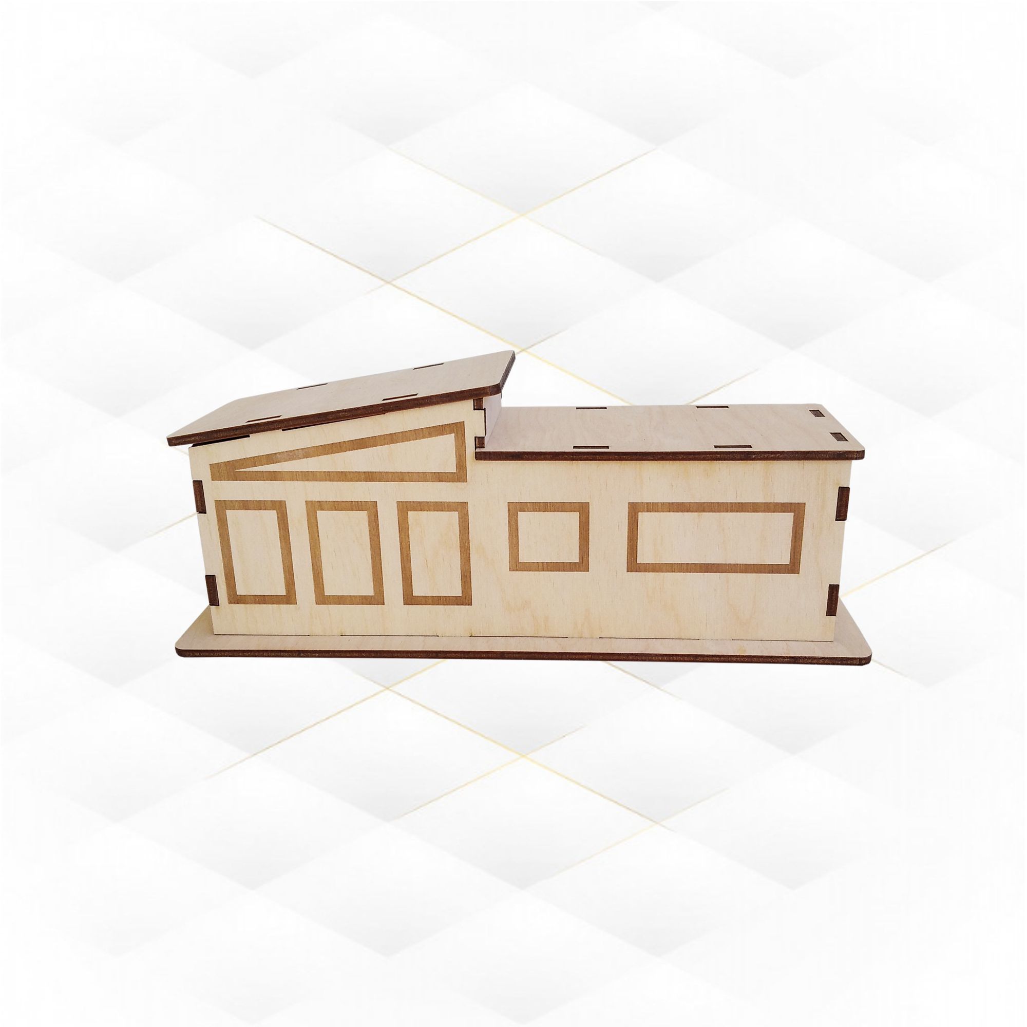 Christmas Glitter Houses svg design laser cut 3D print model_8