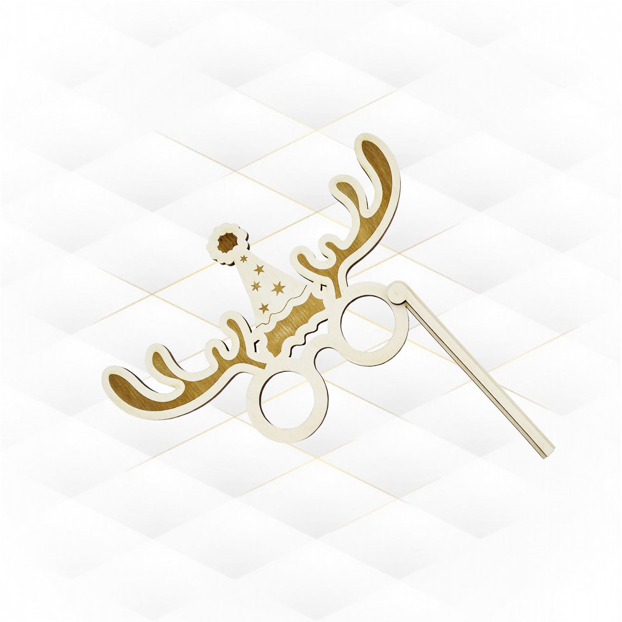 Christmas accessory laser cut design 3D print model_4