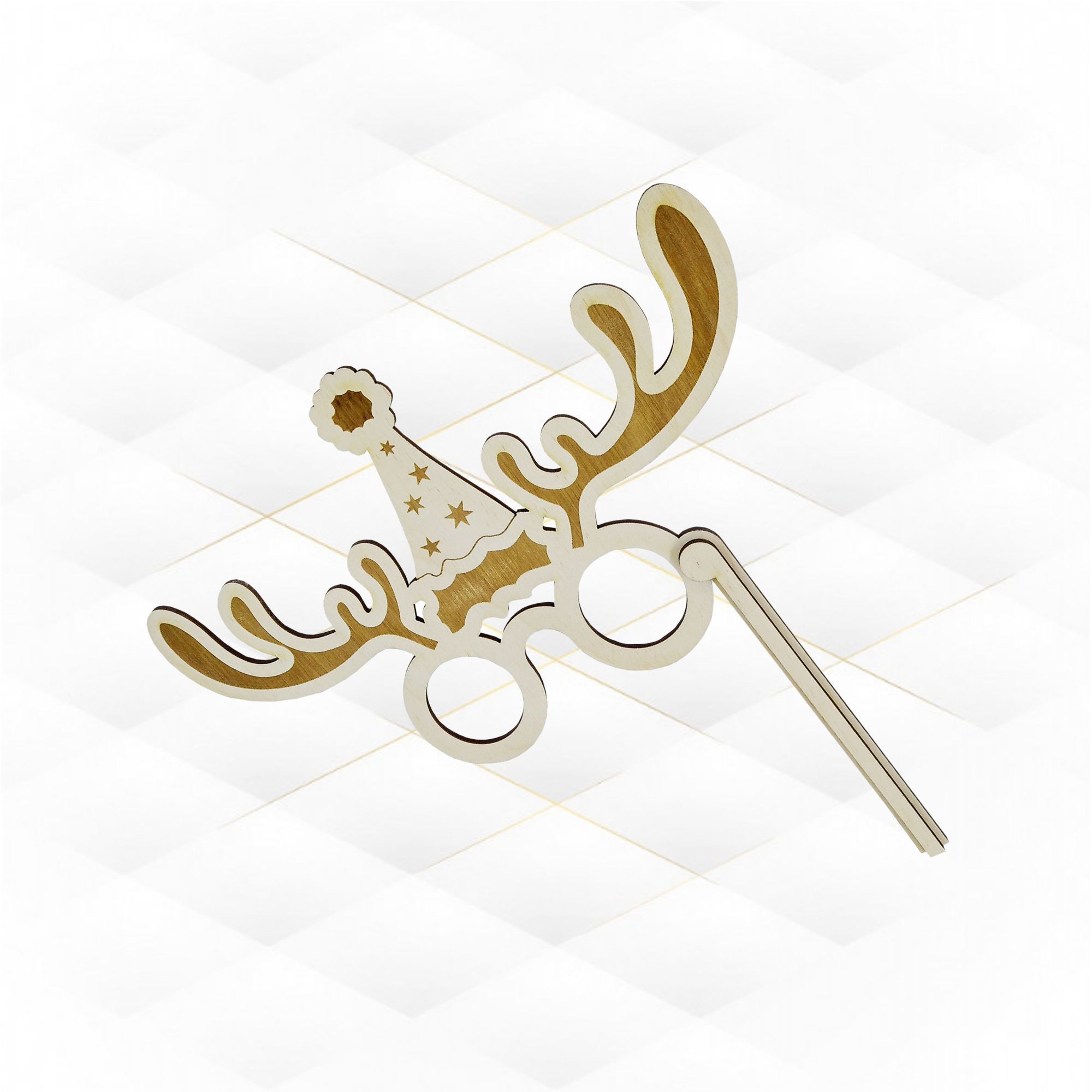 Christmas accessory laser cut design 3D print model_6