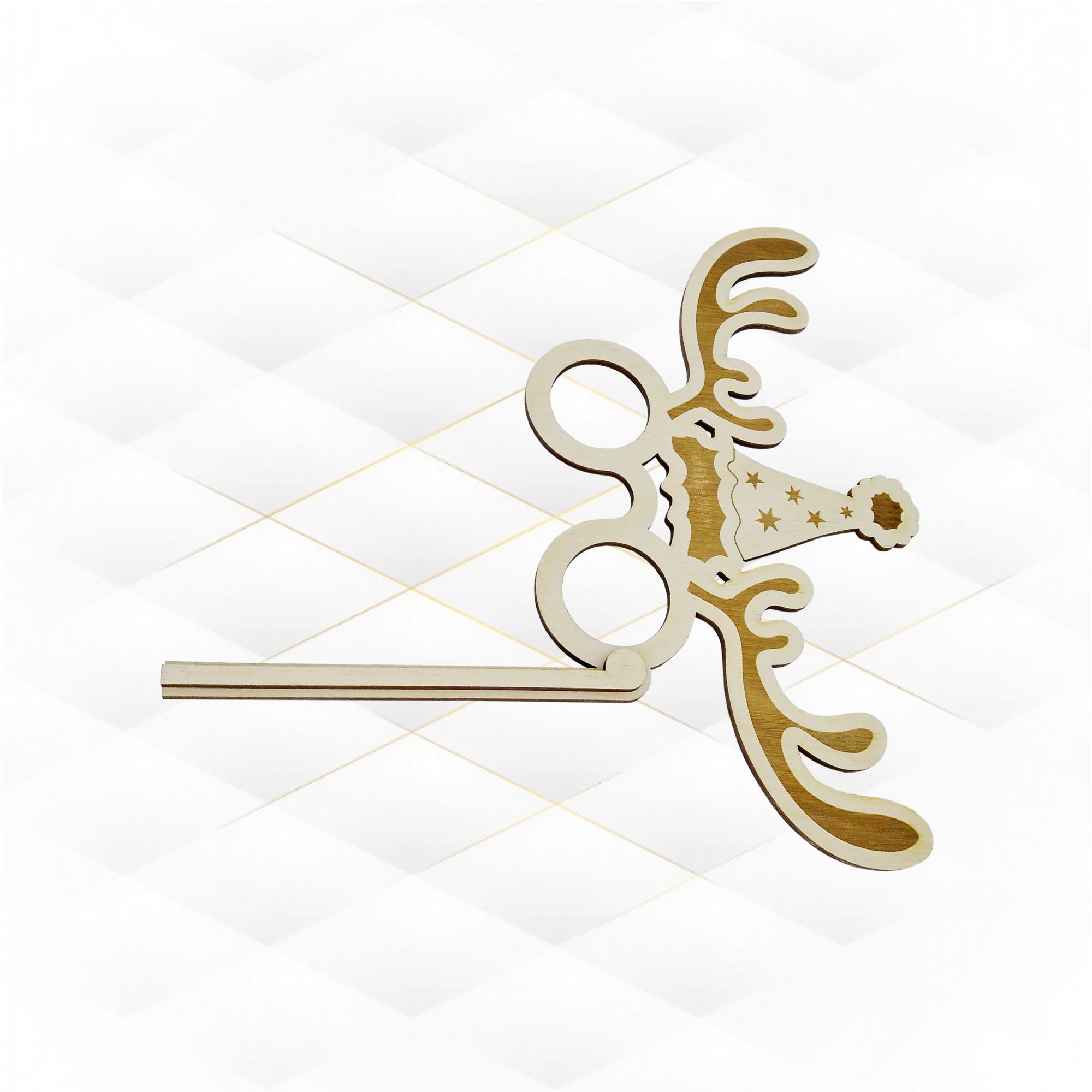 Christmas accessory laser cut design 3D print model_3