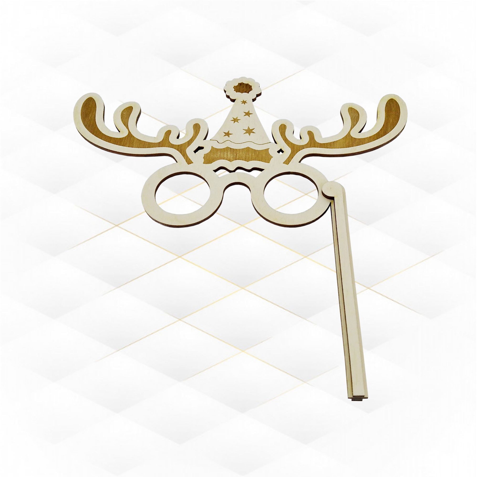 Christmas accessory laser cut design 3D print model_2