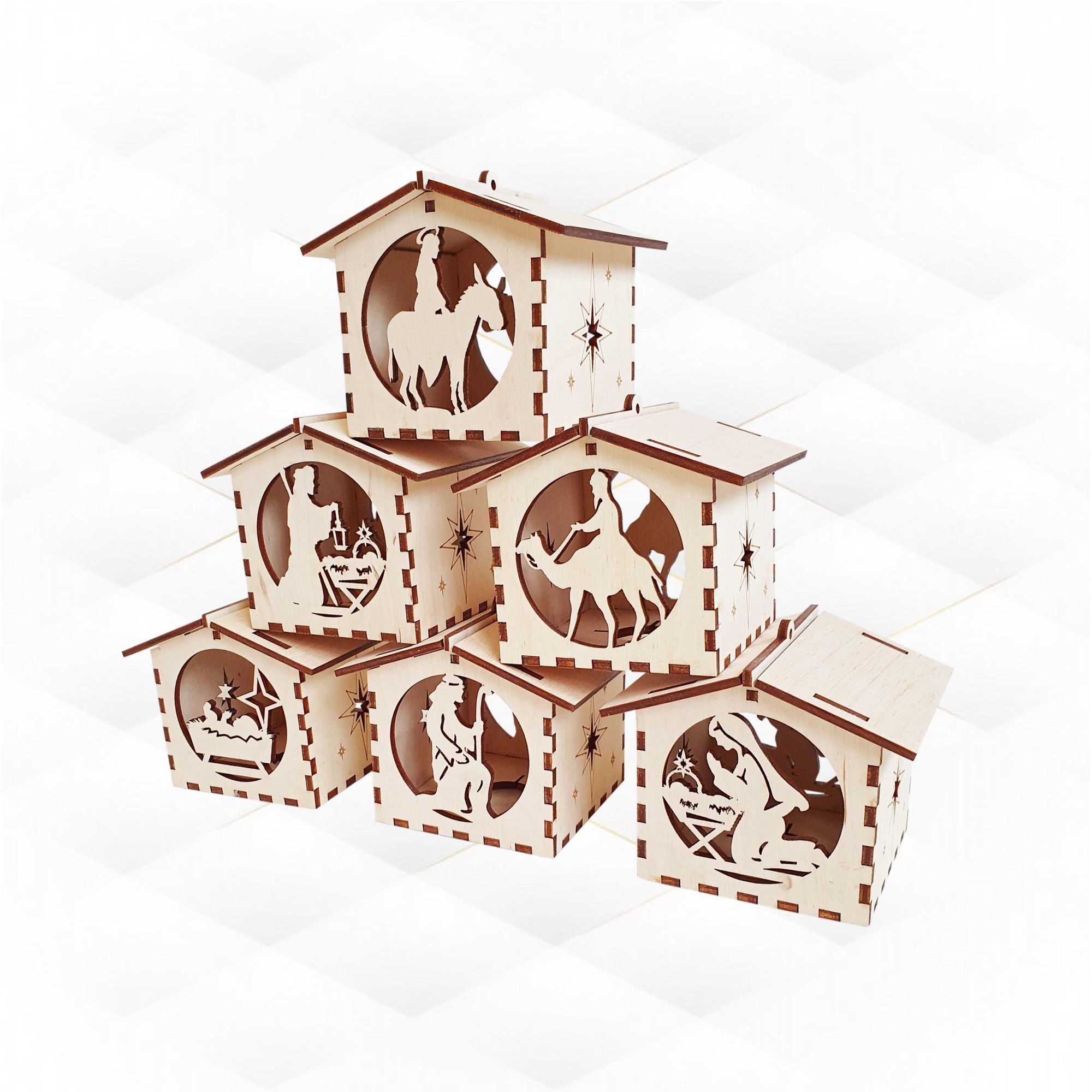 Nativity House with box laser cut svg dxf desig 3D print model_4
