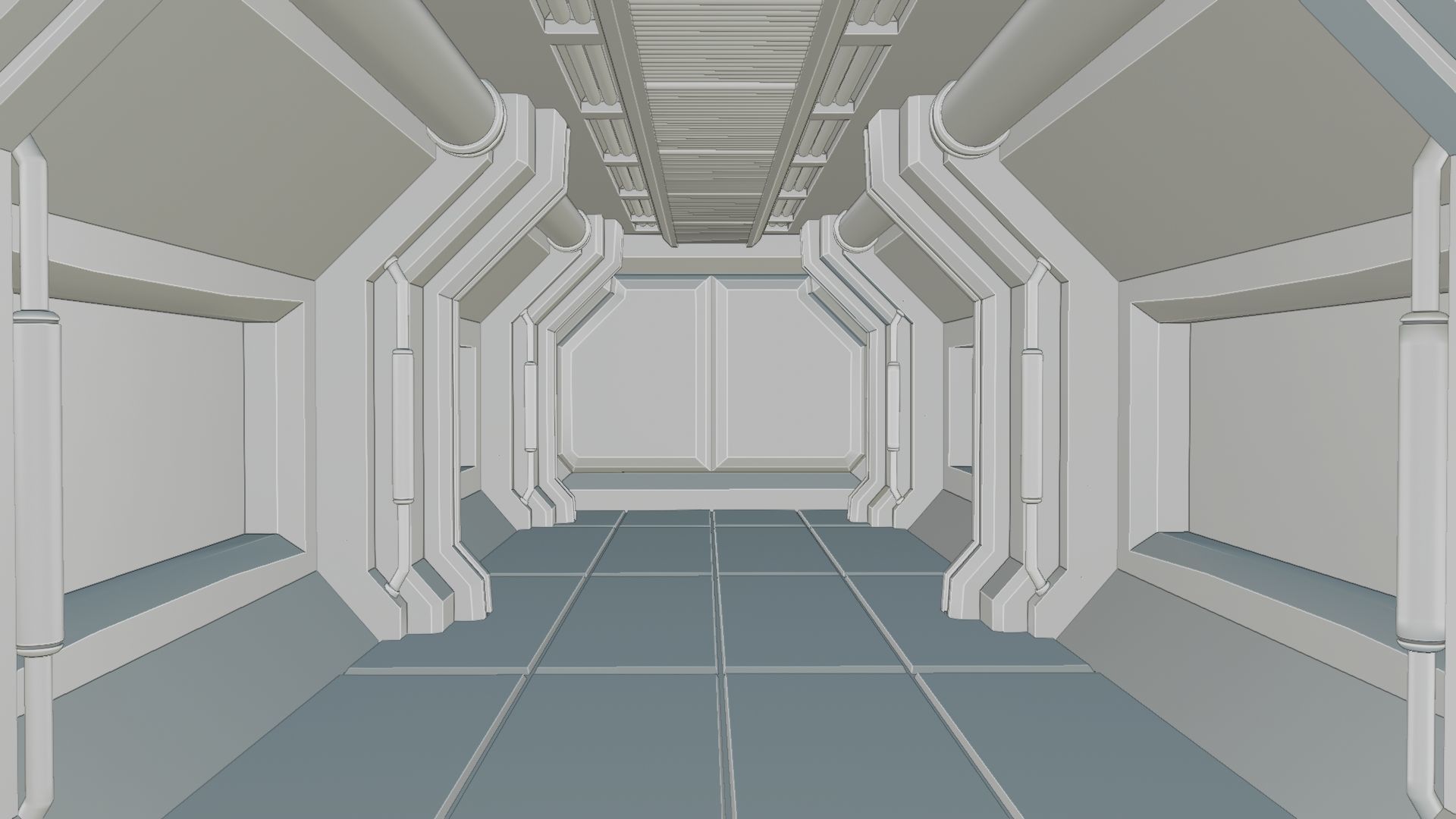 Sci Fi room passage 3D model | CGTrader