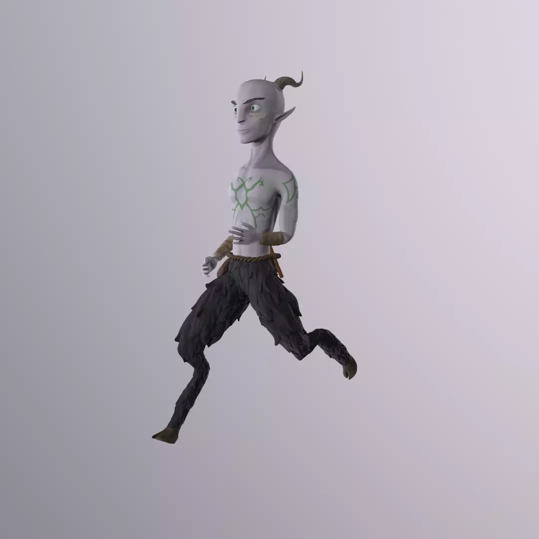Stylized satyr Free low-poly 3D model
