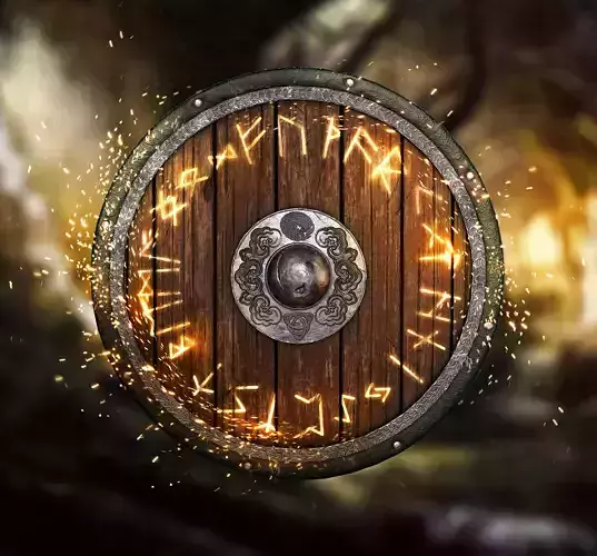 Viking Shield Low-poly 3D model