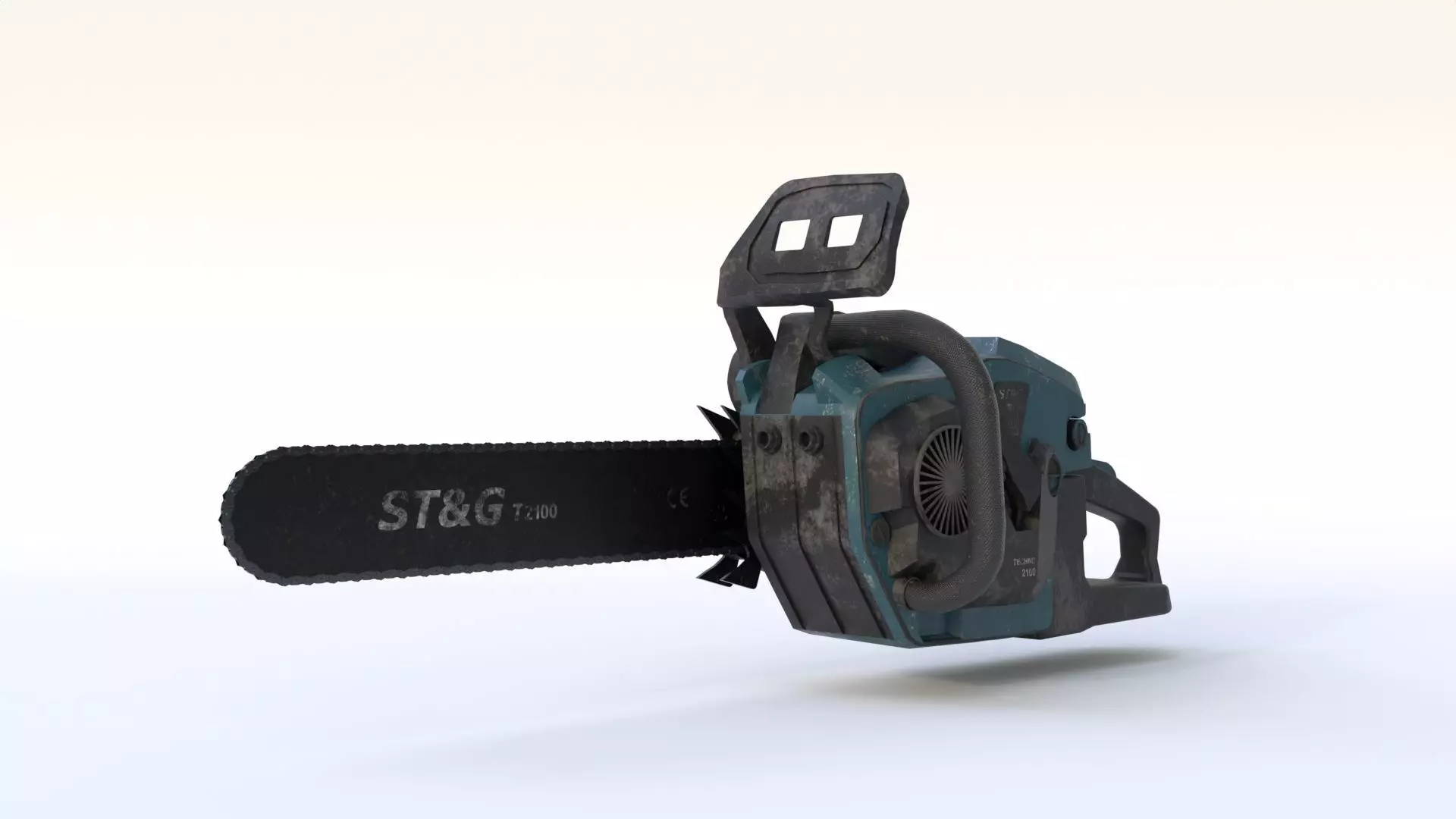 Chainsaw Low-poly 3D model_0