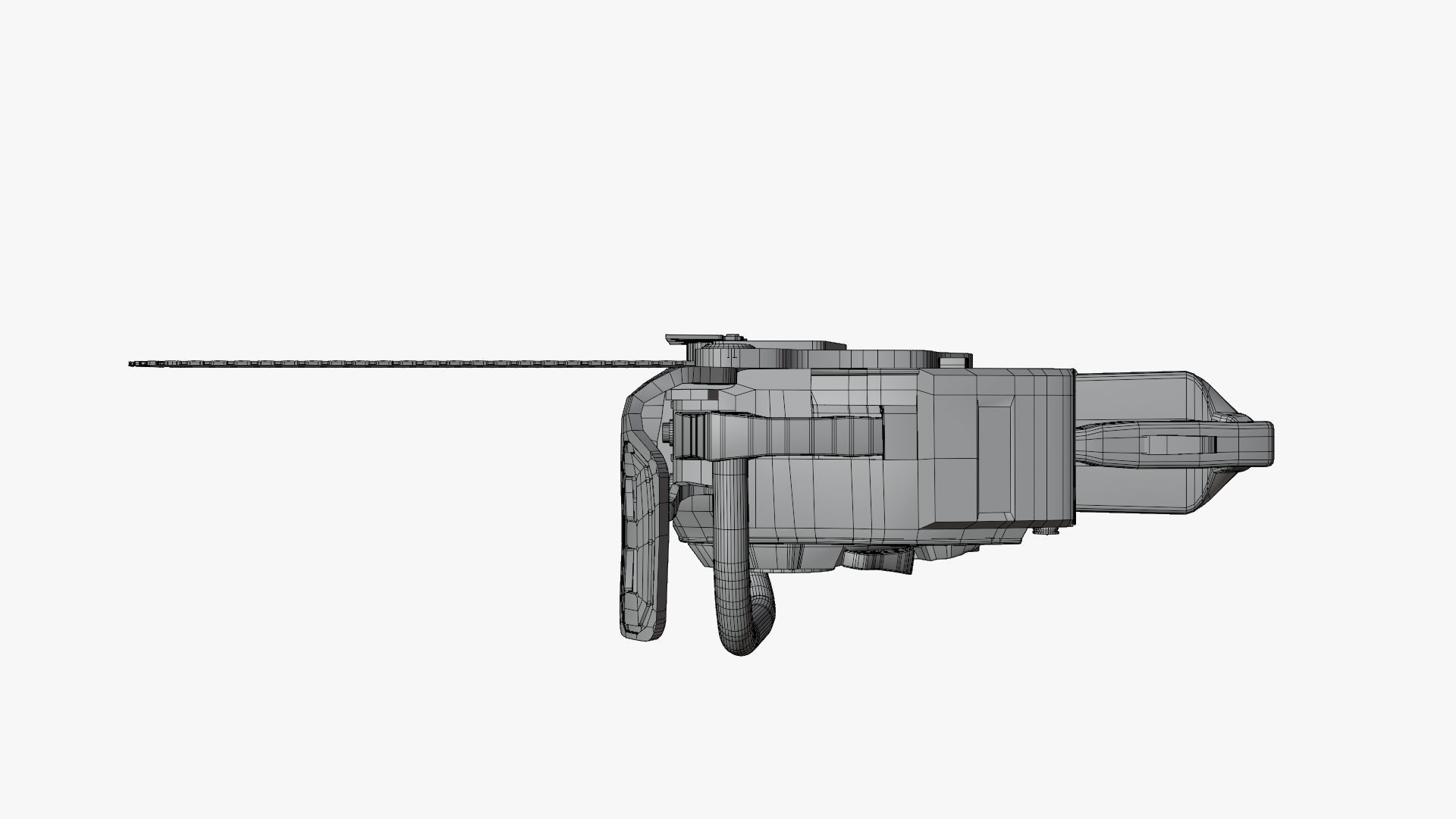Chainsaw Low-poly 3D model_11