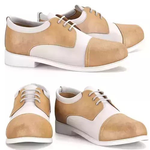 Shoe low poly oxford shoes