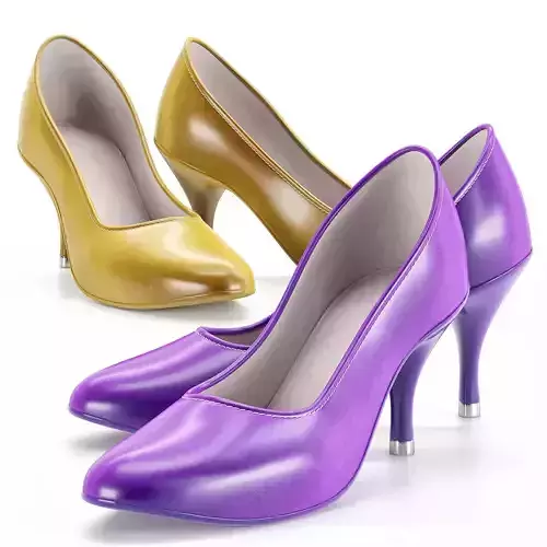  woman Shoe game rady Low-poly 3D model