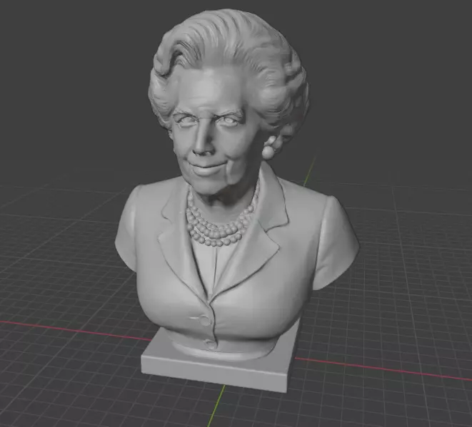 Margaret Thatcher 3D print model_2