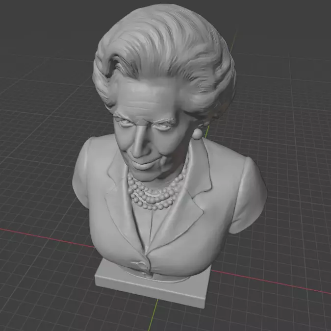 Margaret Thatcher 3D print model_6