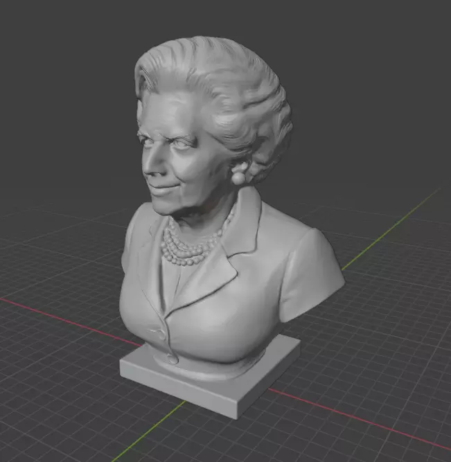 Margaret Thatcher 3D print model_4
