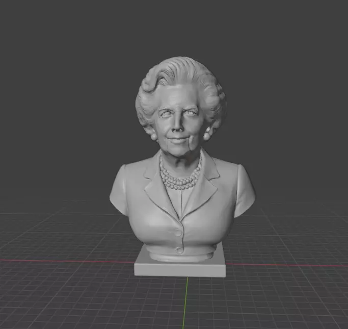 Margaret Thatcher 3D print model_9