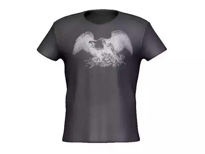 T-Shirt t - shirt with eagle 3D model