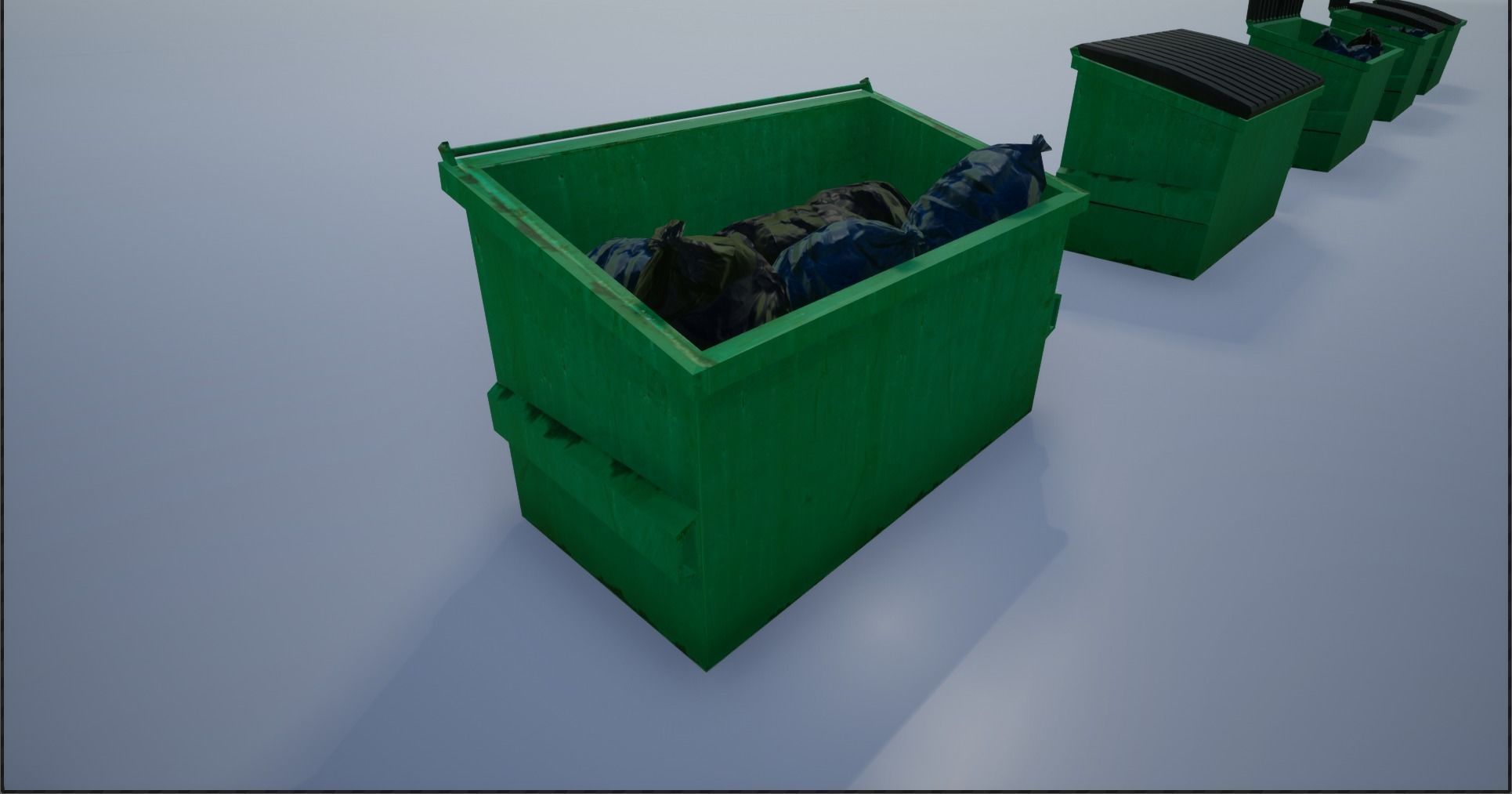 Garbage-Trash Containers-Dumpster Low-poly 3D model_18