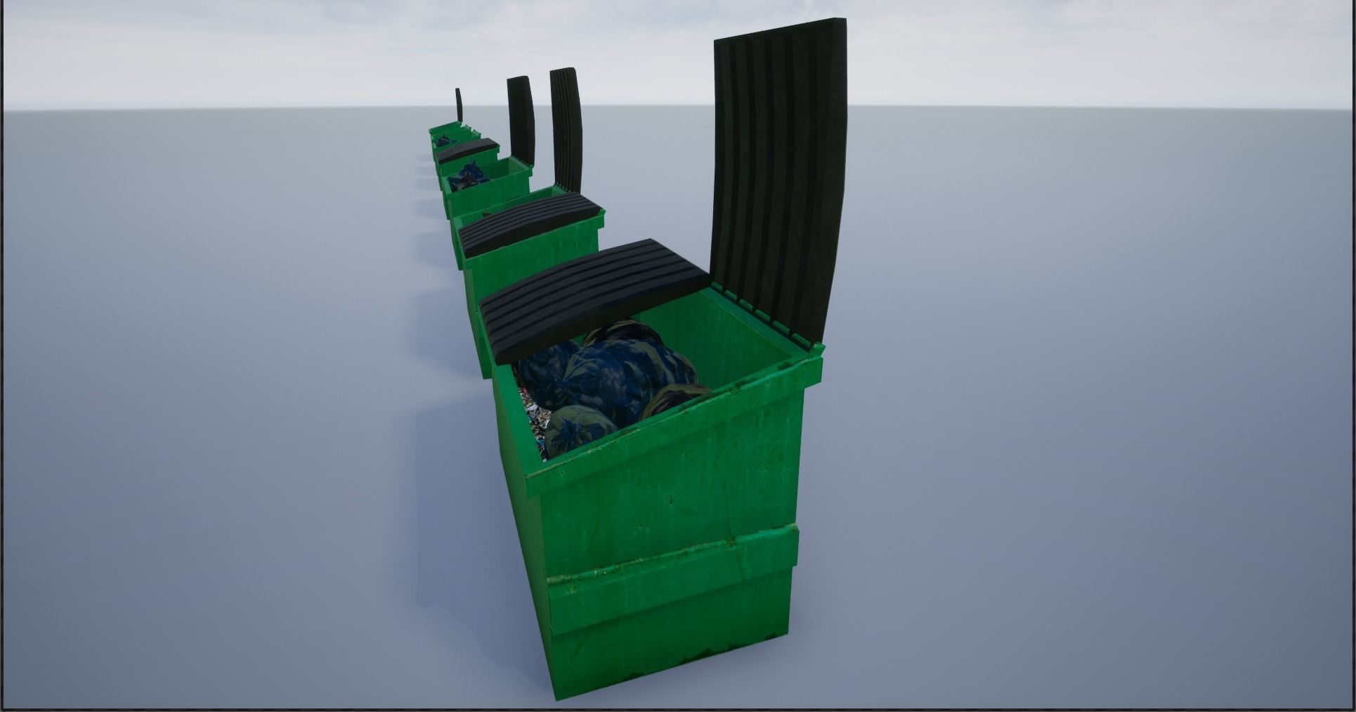 Garbage-Trash Containers-Dumpster Low-poly 3D model_31