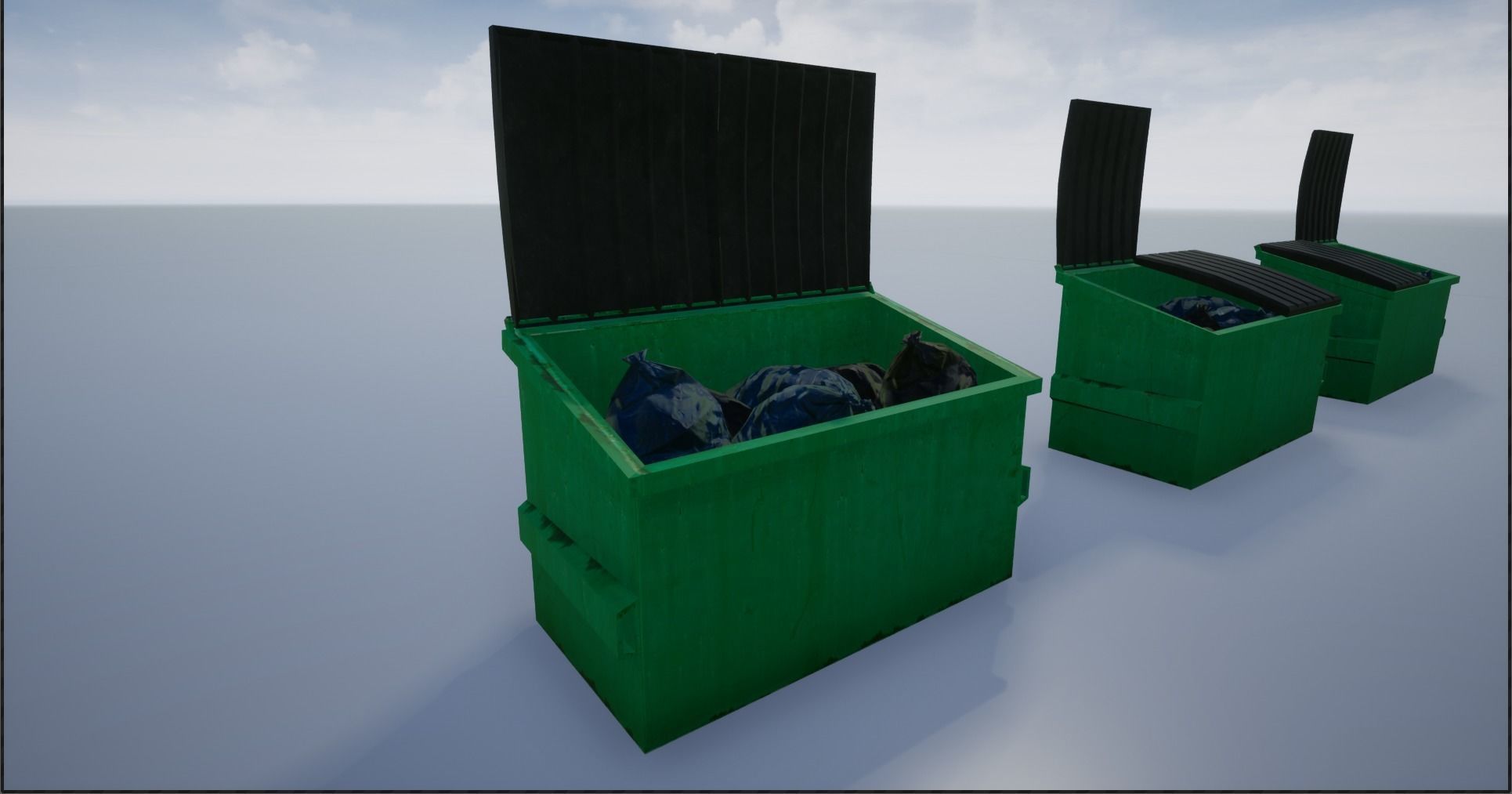 Garbage-Trash Containers-Dumpster Low-poly 3D model_24