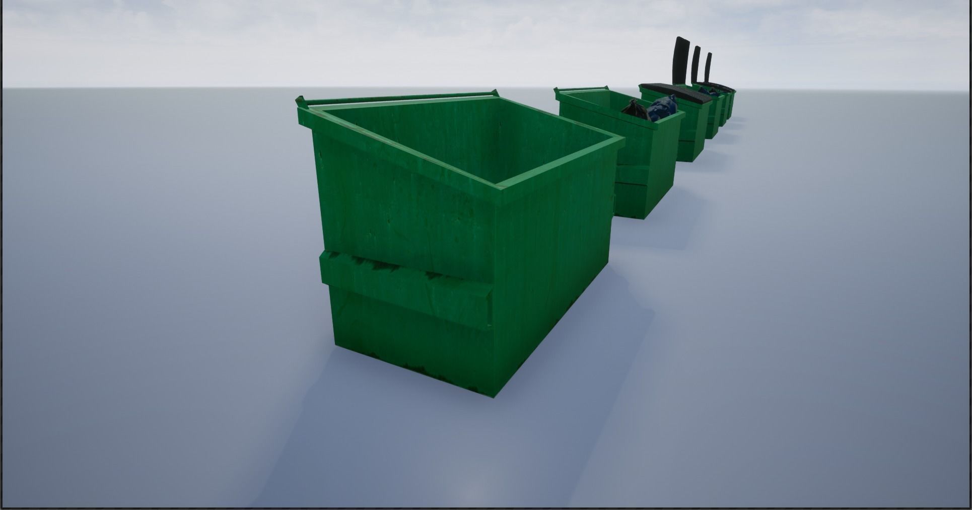 Garbage-Trash Containers-Dumpster Low-poly 3D model_16