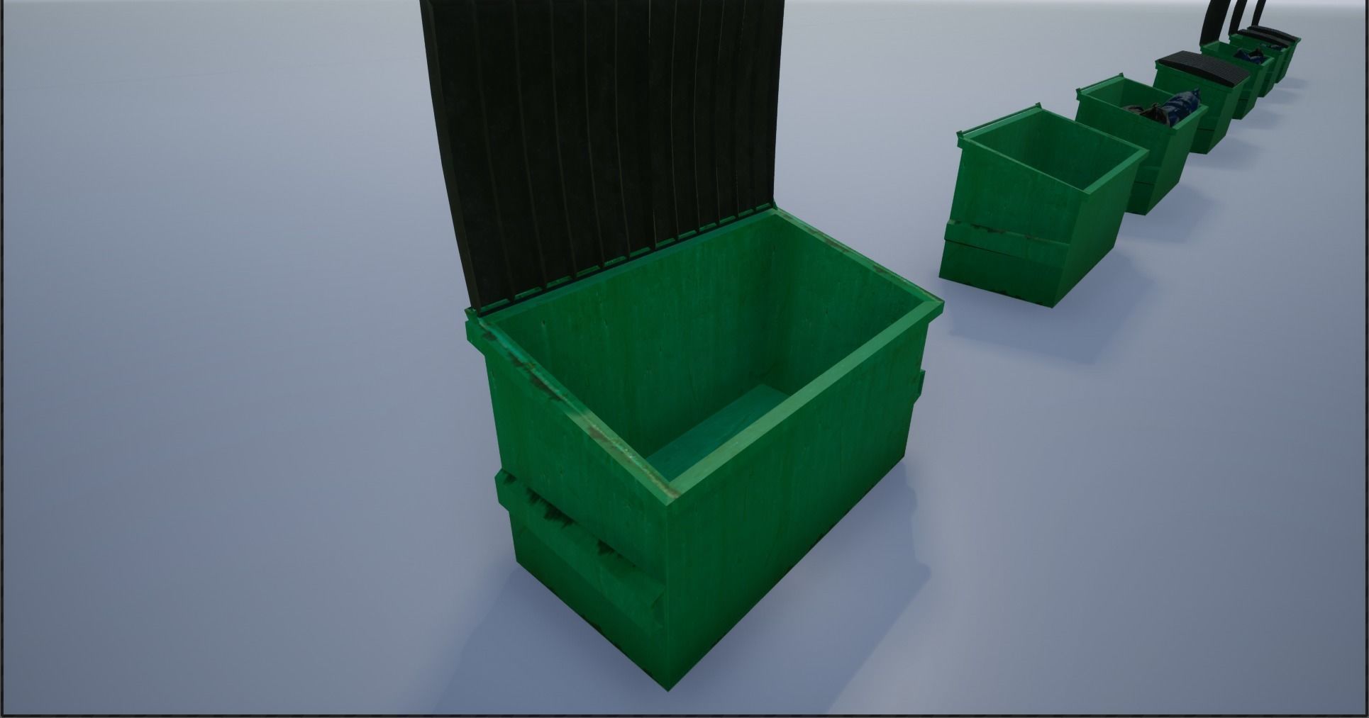 Garbage-Trash Containers-Dumpster Low-poly 3D model_11