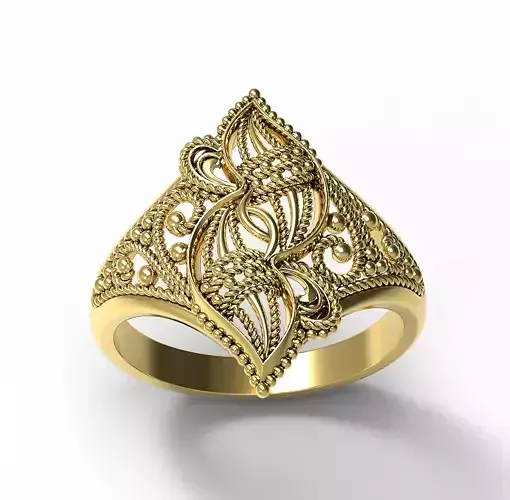 Filigree Lace Floral Ring R 31