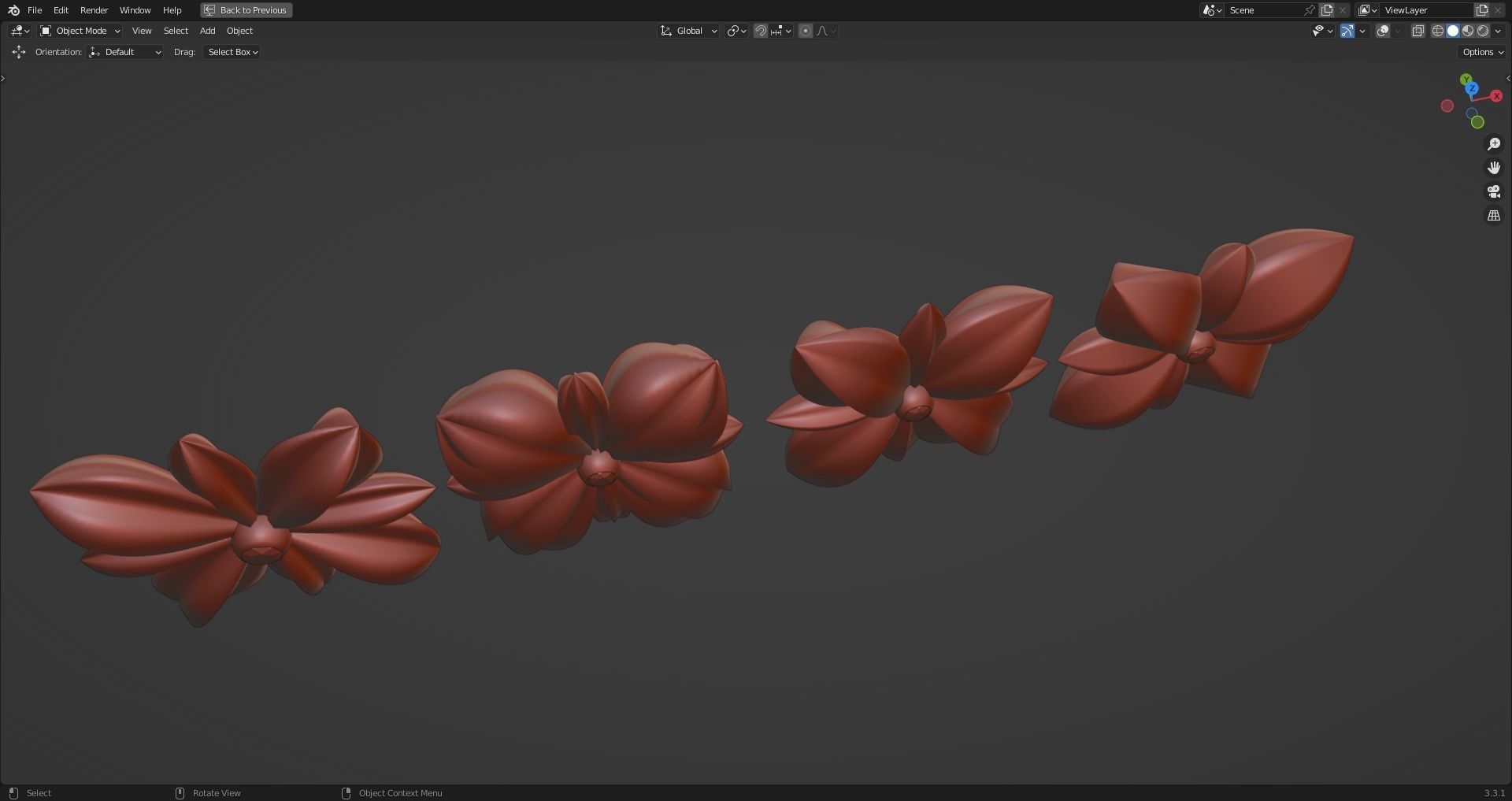 ORNAMENT flower 3D model_1