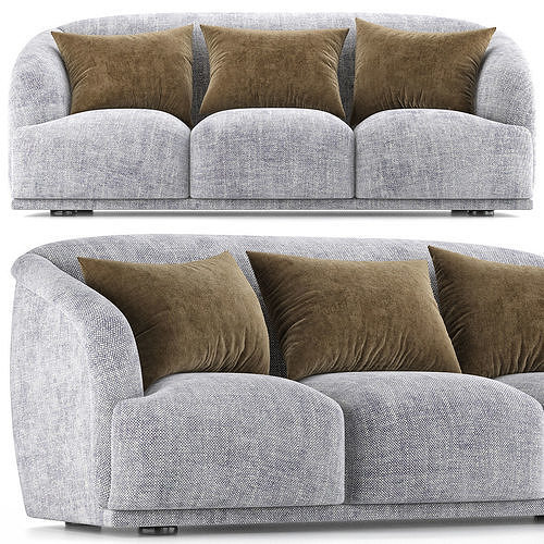 PLANETE large three seat Sofa Low-poly 3D model 2