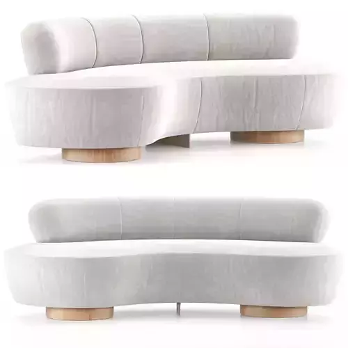 Vladimir Kagan for Directional Cloud Sofas in New Nubby Boucle
