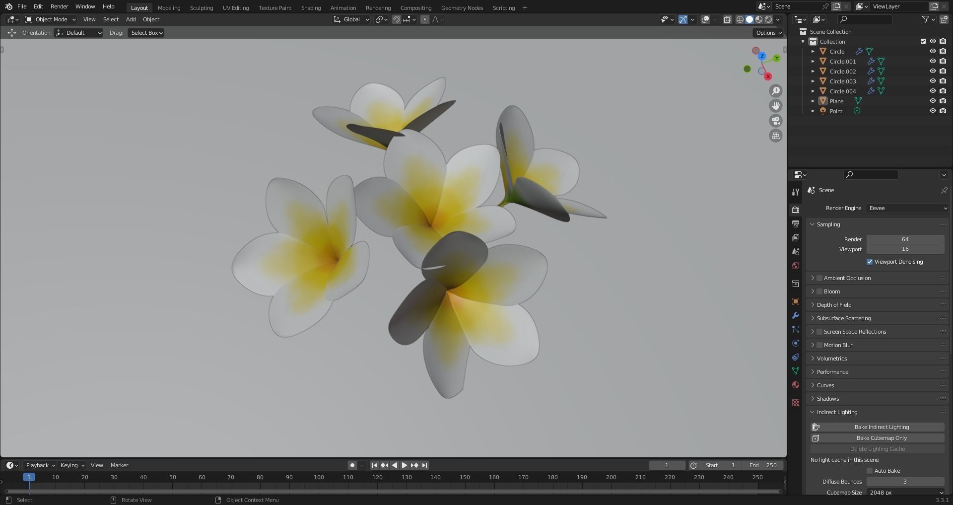 CHAMPA FLOWER 3D model_1