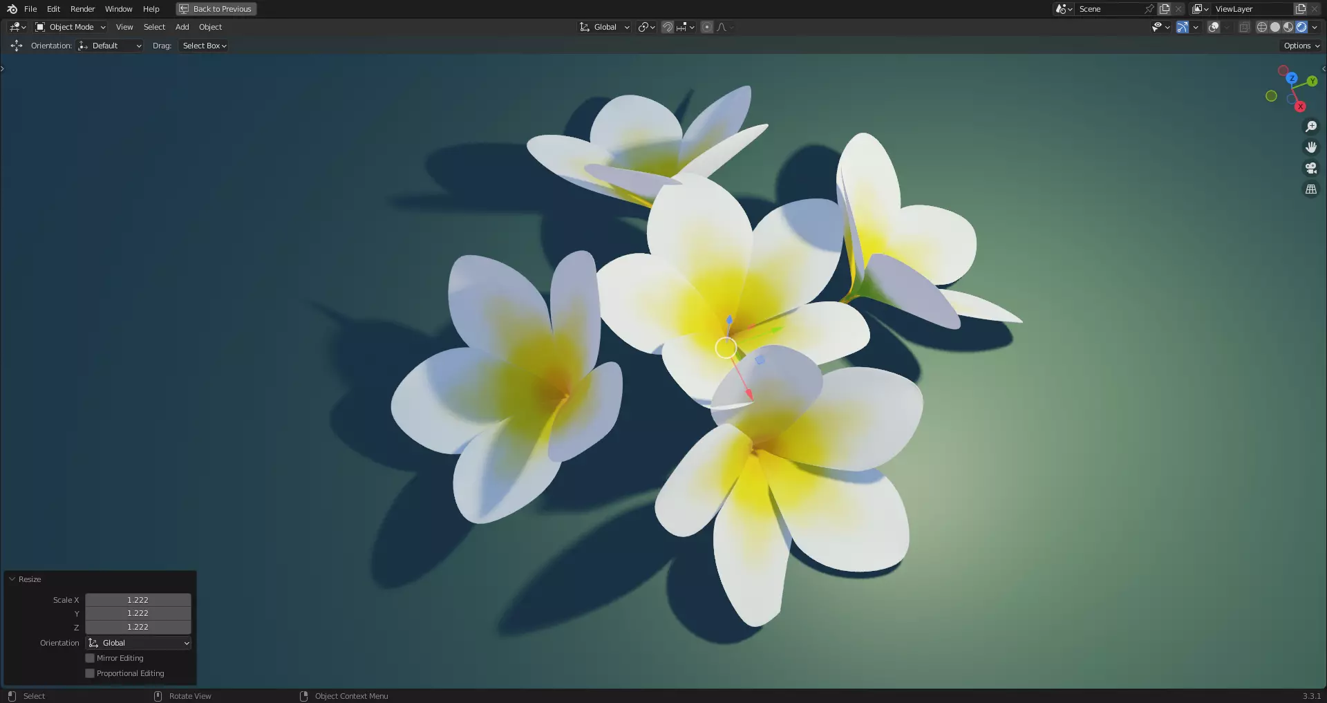 CHAMPA FLOWER 3D model_0