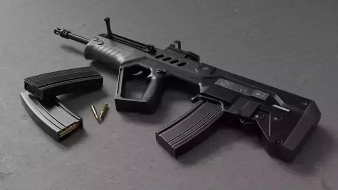 TAR-21 or Fort-221 Low-poly 3D model