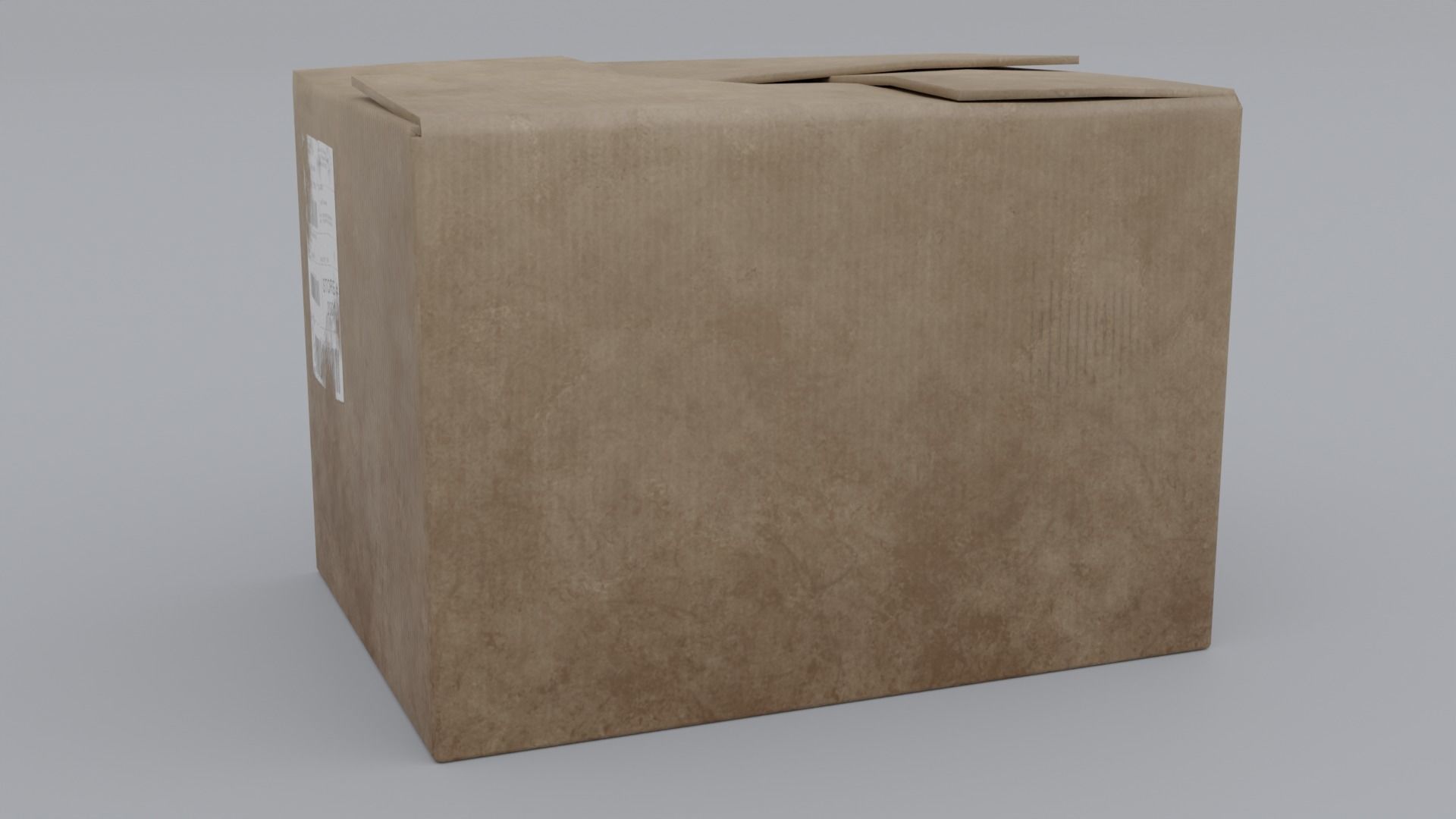 Simple Cardboard Low-poly 3D model_4