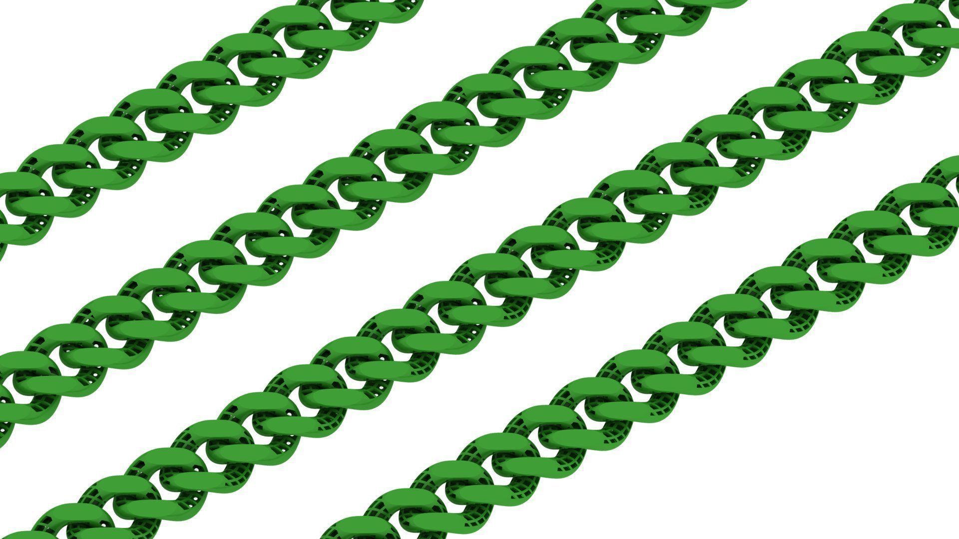 Hollow Cuban Bracelets Chain width 10 mm various Design 3D print model_6