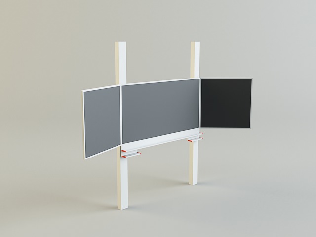 Black Board 3D model_2