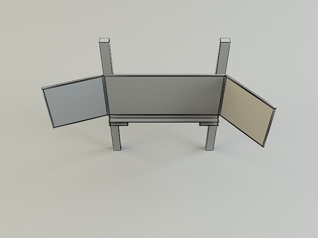 Black Board 3D model_3