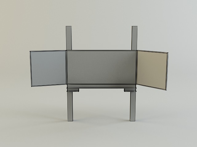 Black Board 3D model_6